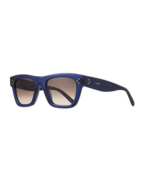 Celine Men's Rectangular Acetate Sunglasses 